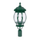 Vienna Large Post Top Light - Green Finish / B22 Vienna Large Post Top Light - Green Finish / B22